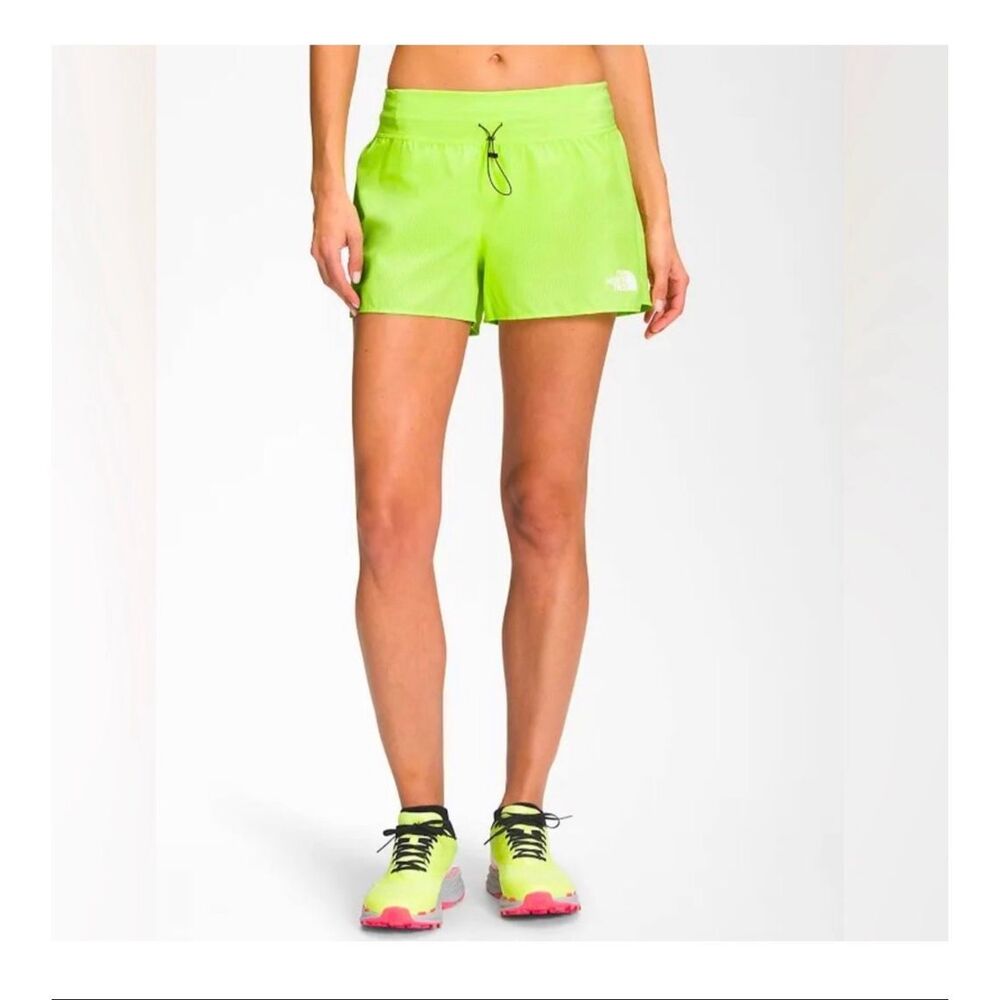 The North Face Women’s Running Shorts built-in briefs Neon green S